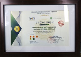 Suntory PepsiCo Việt Nam - Top 100 Doanh nghiệp bền vững 2017